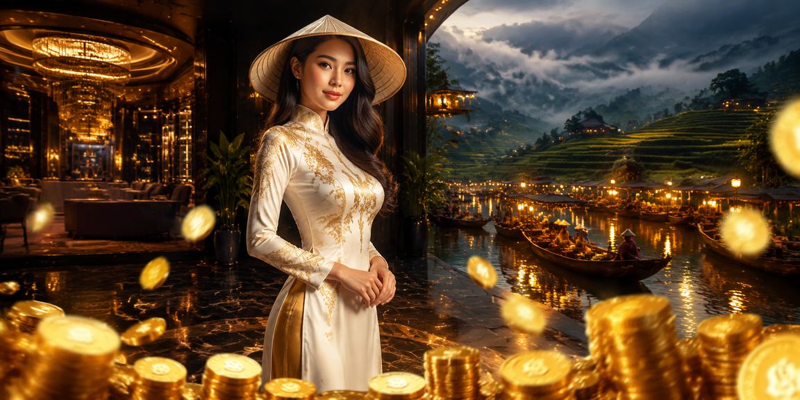 Người phụ nữ đội nón lá trải nghiệm giải trí casino tại Sapa núi rừng